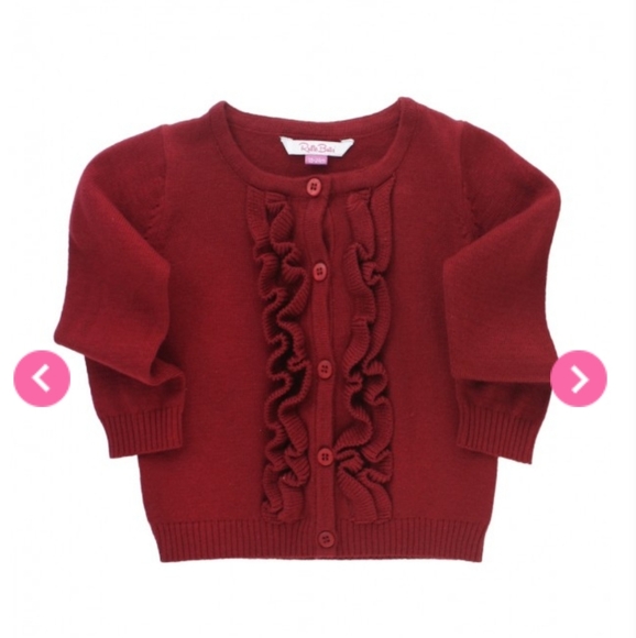 Red Ruffled Cardigan - Picture 6 of 6